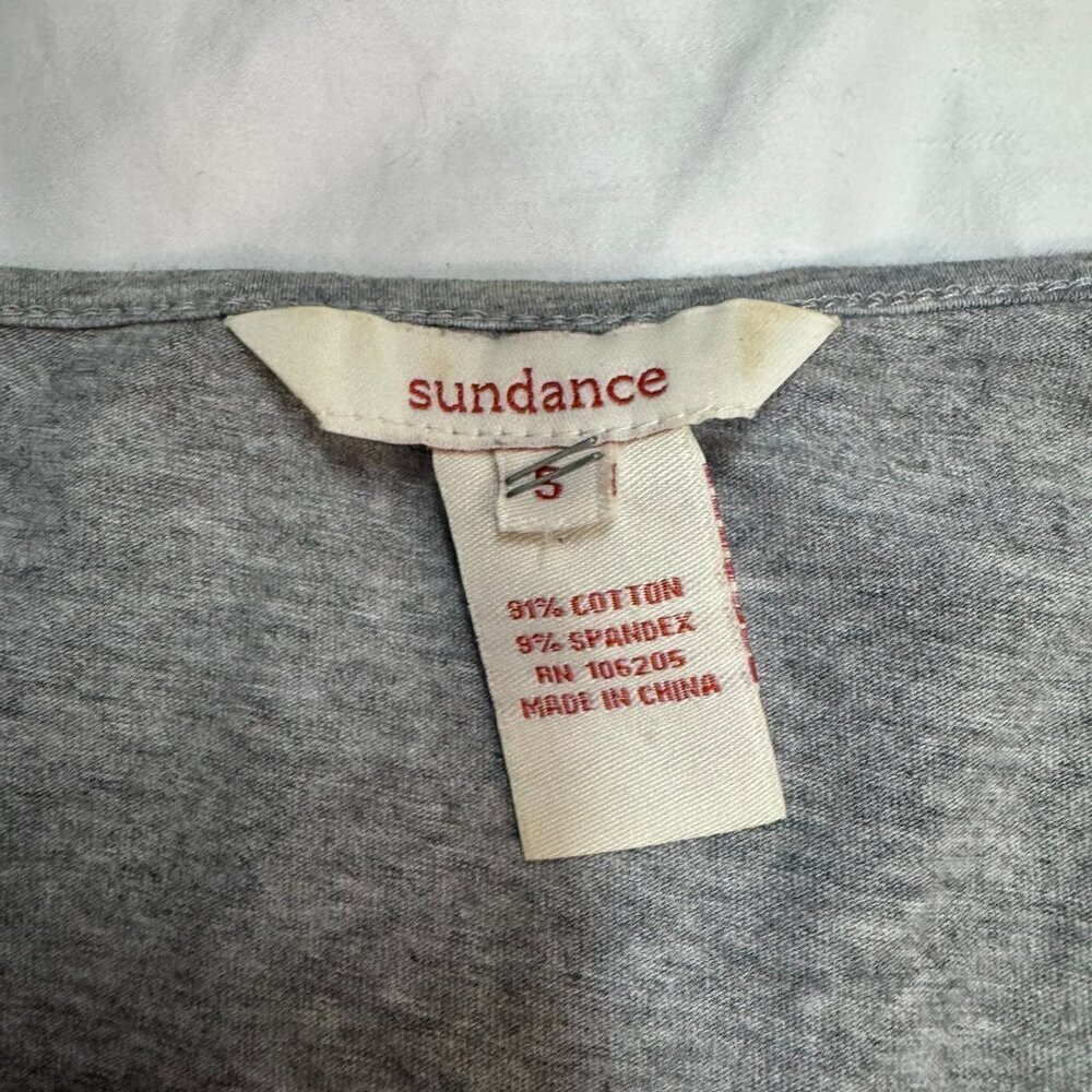 EUC Sundance Ruched Gray Long Sleeve Top – Women’s Small - Picture 3 of 3
